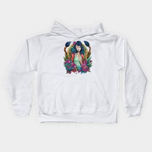 Zodiac Sign Scorpio Art Deco Watercolour Kids Hoodie